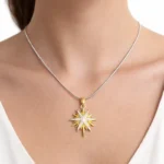 عقد "سديم النجوم" - ستانلس ستيل عالي الجودة بتصميم ثنائي اللون Celestial Star Necklace - Premium Stainless Steel - Two-Tone Finish