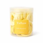 يلو، توك شعر صفراء، رينبو البنات، إكسسوارات شعر بناتي، توك قماش، ألوان صيفية، Yellow, Hair Ties, Girl's Rainbow, Yellow Accessories, Kids Hair Care, Bright Hair Ties