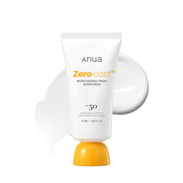 Anua Zero-cast Moisturizing Finish Sunscreen SPF 50+ PA++++ (50ml) واقي شمس انوا زيرو كاست بلمسة نهائية مرطبة (SPF 50+)