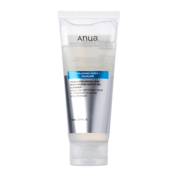 Anua 8 Hyaluronic Acid Moisturizing Gentle Gel Cleanser (150ml) غسول انوا الجل اللطيف والمرطب بـ 8 انواع من حمض الهيالورونيك