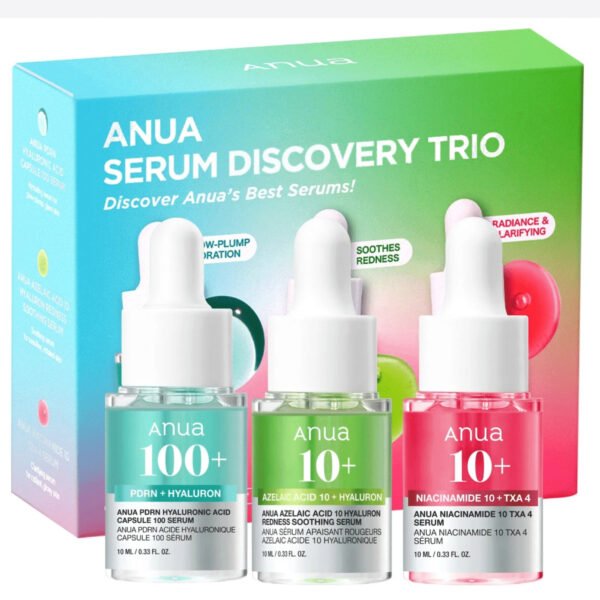 Anua Serum Discovery Trio (3 x 10ml) طقم انوا الثلاثي لاكتشاف السيروم الأفضل (3 زجاجات × 10 مل)
