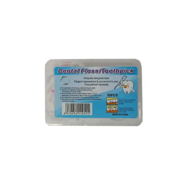 Dental Floss Toothpick 30 Pcs - خلة أسنان 30 قطعة