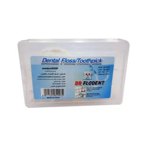 Dr Flodent Dental Floss Toothpick 25 Pcs - خلة أسنان د. فلودنت 25 قطعة