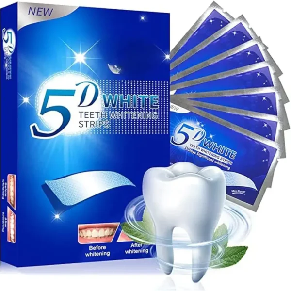 5D White Teeth Whitening Strips - شرائط تبييض الأسنان 5D وايت