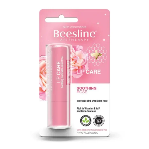 Beesline Lip Care Soothing Rose 4g - مرطب شفاه بيزلين بالورد المهدئ 4 جم