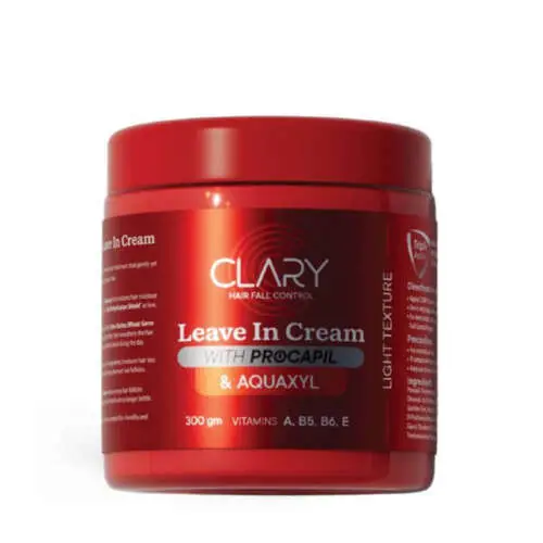Clary Leave In Cream With Procapil & Aquaxyl - كريم ليف إن كلاري لتقوية الشعر وتقليل التساقط