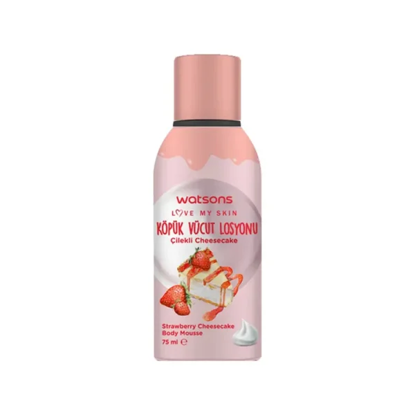 موس لوشن للجسم واتسونز تشيز كيك بالفراولة 75 مل - Watsons Love My Skin Strawberry Cheesecake Body Mousse 75 ml