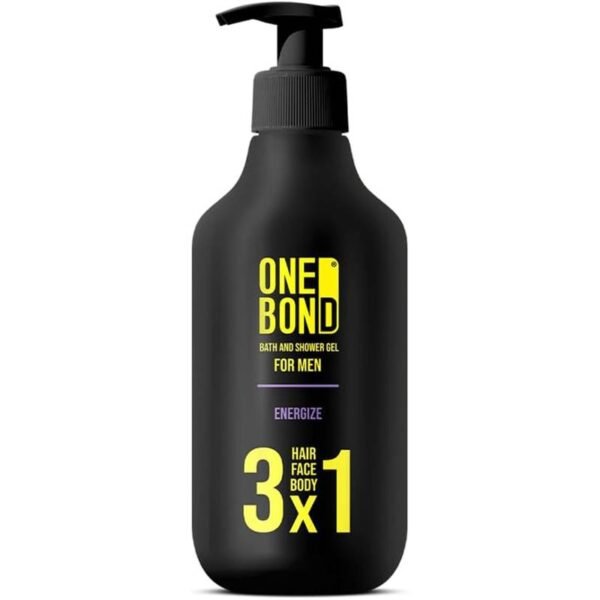 One Bond 3 in 1 Shower Gel Energize 500ml - جل استحمام ون بوند 3 في 1 للرجال للشعر والوجه والجسم 500 مل