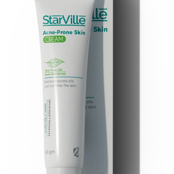 StarVille Acne-Prone Skin Cream 60 gm - كريم ستارفيل لعلاج البشرة المعرضة لحب الشباب 60 جم