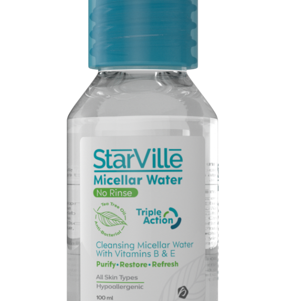 StarVille Micellar Water No Rinse 100 ml - ماء ميسيلار ستارفيل بدون شطف 100 مل