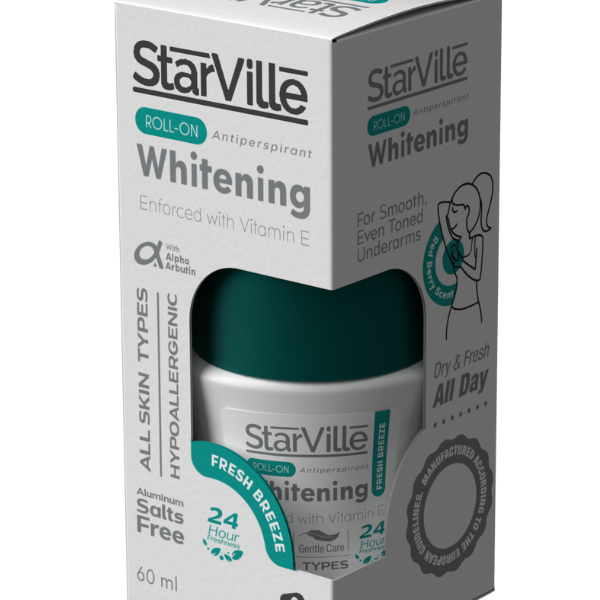 StarVille Whitening Roll-On Fresh Breeze 60 ml - مزيل عرق ستارفيل رول أون فريش بريز 60 مل