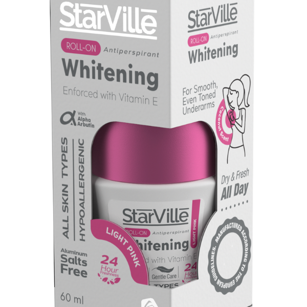 StarVille Whitening Roll-On Light Pink 60 ml - مزيل عرق ستارفيل رول أون لايت بينك 60 مل