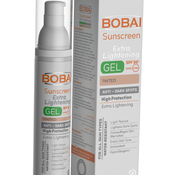 BOBAI Extra Lightening Sunscreen Gel SPF50+ Tinted - واقي شمس بوباي جل ملون لتفتيح البشرة SPF50+