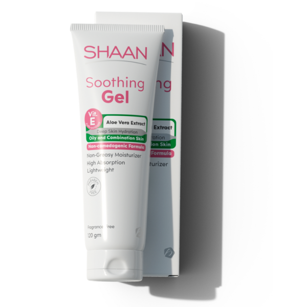 SHAAN Soothing Gel Aloe Vera & Vitamin E 120 gm - جل شان المهدئ بالألوفيرا وفيتامين E 120 جم