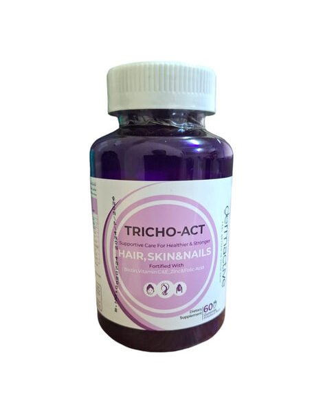Dermactive Tricho-Act Hair, Skin & Nails Supplement 60 Capsules – مكمل ديرماكتيف لدعم الشعر والبشرة والأظافر