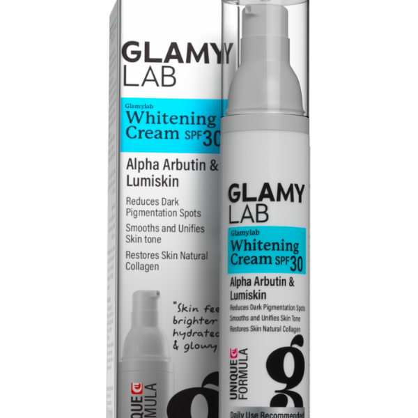 GLAMY LAB Whitening Cream SPF30 - كريم جلامي لاب لتفتيح البشرة وحماية من الشمس SPF30