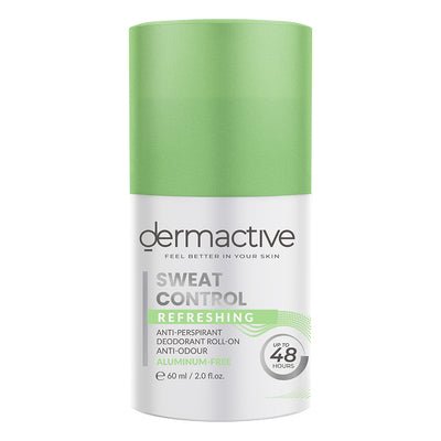 Dermactive Sweat Control Refreshing Roll-On 60ml – مزيل عرق ديرماكتيف ريفريشينج للتحكم في التعرق وانتعاش حتى 48 ساعة