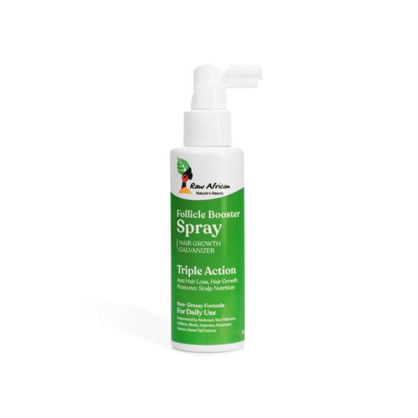 Raw African Follicle Booster Daily Spray Hair Growth Treatment 100ml – سبراي فوليكل بوستر لتحفيز نمو الشعر من رو أفريكان