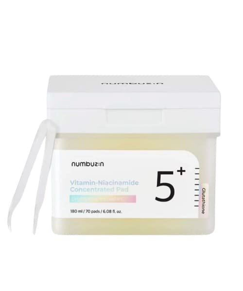 Numbuzin No.5+ Vitamin Niacinamide Concentrated Pads 70 Pads / 180ml – تونر بادز نومبوزين لتفتيح البشرة وتوحيد اللون