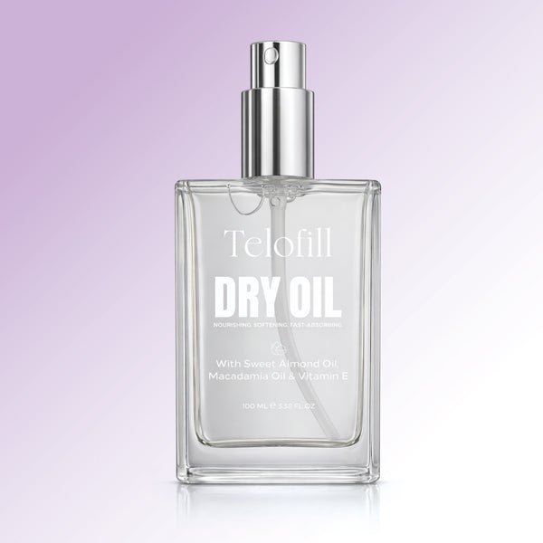 Telofill Dry Oil With Sweet Almond Oil & Macadamia Oil 100ml – دراي أويل مرطب للجسم والشعر من تيلوفيل