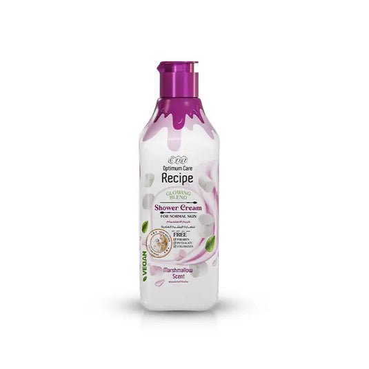 Eva Optimum Care Recipe Glowing Blend Shower Cream 370ml – شاور كريم إيفا ريسيبى لإشراقة وترطيب البشرة برائحة المارشميلو