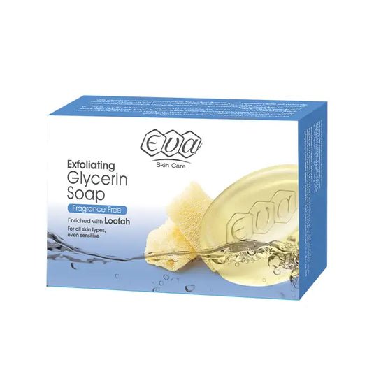 Eva Exfoliating Glycerin Soap Loofah Fragrance Free 120gm – صابون إيفا جليسرين مقشر بالليفة بدون رائحة