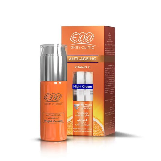 Eva Skin Clinic Vitamin C Anti-Ageing Night Cream 50ml – كريم إيفا فيتامين سي الليلي لتجديد البشرة ومكافحة التجاعيد