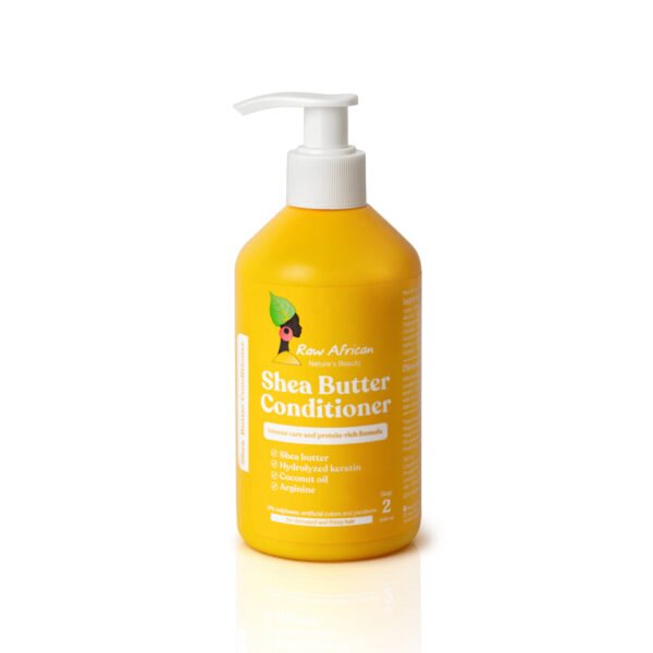 Raw African Shea Butter Conditioner Protein-Rich Formula 500ml – بلسم شيا باتر الغني بالبروتين من رو أفريكان
