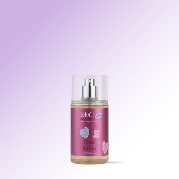 Telofill Pink Blush Body Mist Travel Size Floral Fruity Gourmand 100ml – بودي ميست بينك بلاش ترافيل سايز من تيلوفيل