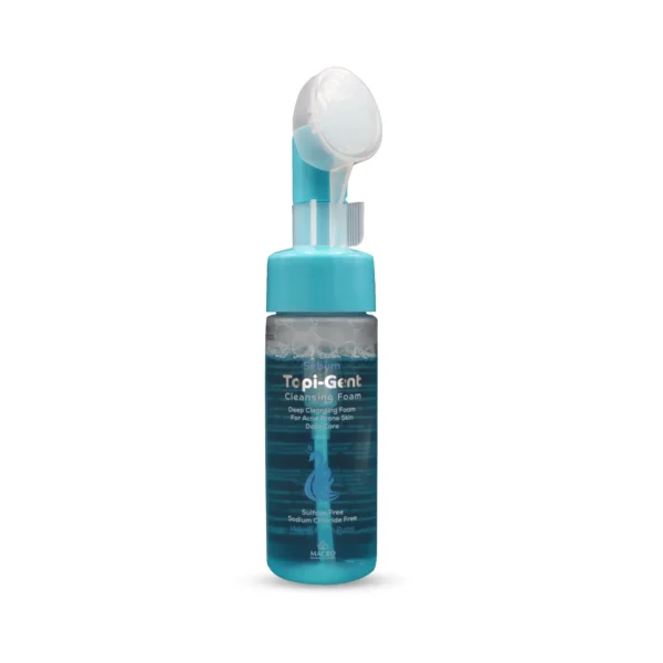 Topi-Gent Sebum Cleansing Foam Brush 150ml – غسول توبى جينت فوم بفرشة لتنظيف المسام للبشرة الدهنية والمعرضة للحبوب