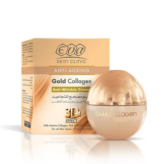 Eva Skin Clinic Gold Collagen Anti-Wrinkle Cream 50ml – كريم إيفا جولد كولاجين لمكافحة التجاعيد وشد البشرة