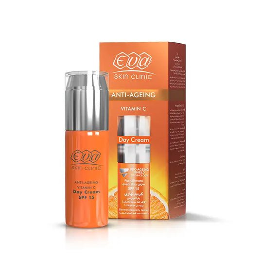 Eva Skin Clinic Vitamin C Anti-Ageing Day Cream SPF 15 50ml – كريم إيفا فيتامين سي النهاري لمكافحة التجاعيد مع حماية من الشمس