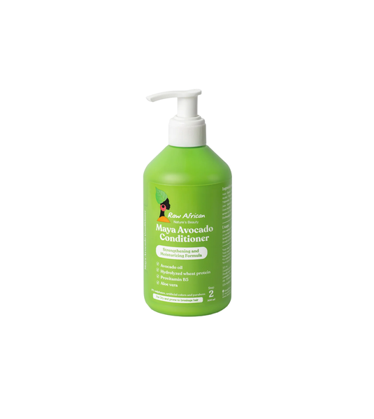 Raw African Maya Avocado Conditioner Strengthening & Moisturizing Formula 300ml – بلسم مايا أفوكادو من رو أفريكان